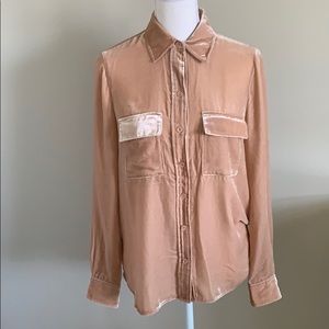 BCBG Max Azria Velvet Blouse NWT Sz XS